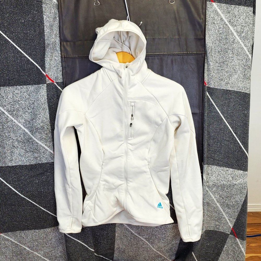 Adidas women size XS warm athletic zipup hoodie jacket